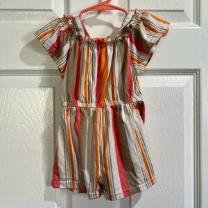 Striped Multicolor Kids Romper 2T